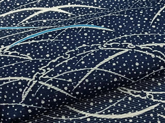 平和屋着物*夏物 小紋 絽 雪輪芝重ね文 洗える着物 CABK8836xi