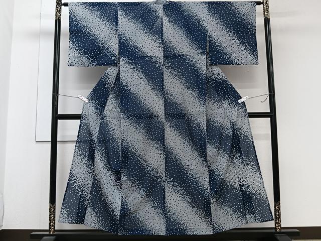 平和屋着物*夏物 小紋 絽 鹿の子文 洗える着物 CABK8839xi