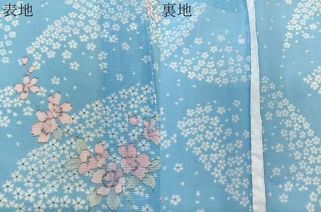 平和屋着物*夏物 小紋 絽 草花文 洗える着物 CABK8843xi