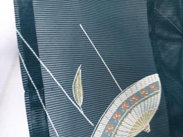 平和屋着物*夏物 小紋 絽 枝垂れ番傘 洗える着物 CABK8848xi