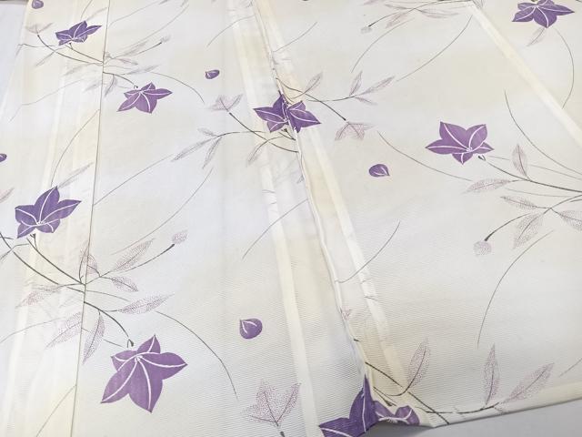 平和屋着物*夏物 小紋 絽 枝草花文 暈し染め 洗える着物 CABK8868xi
