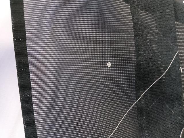 平和屋着物*夏物 小紋 絽 色紙斜線文 黒地 洗える着物 CABK8870xi