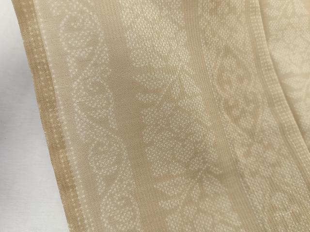 平和屋着物*夏物 夏大島 間道花文 洗える着物 未使用 CABK8882xi
