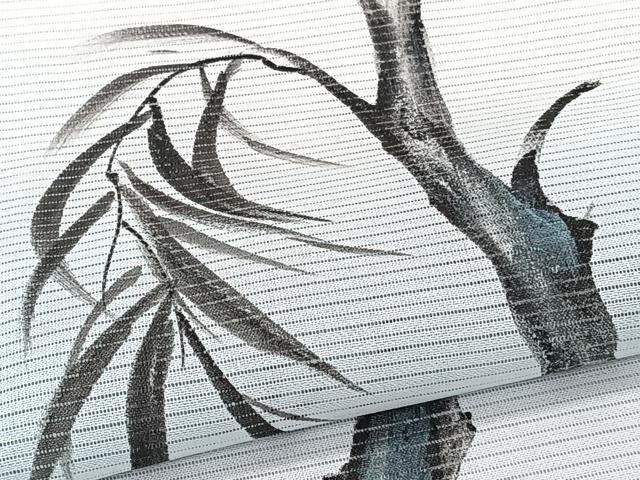 平和屋着物*夏物 訪問着 絽 手描き 枝葉文 洗える着物 CABK8901xi
