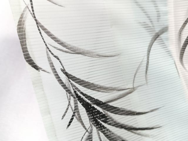 平和屋着物*夏物 訪問着 絽 手描き 枝葉文 洗える着物 CABK8901xi