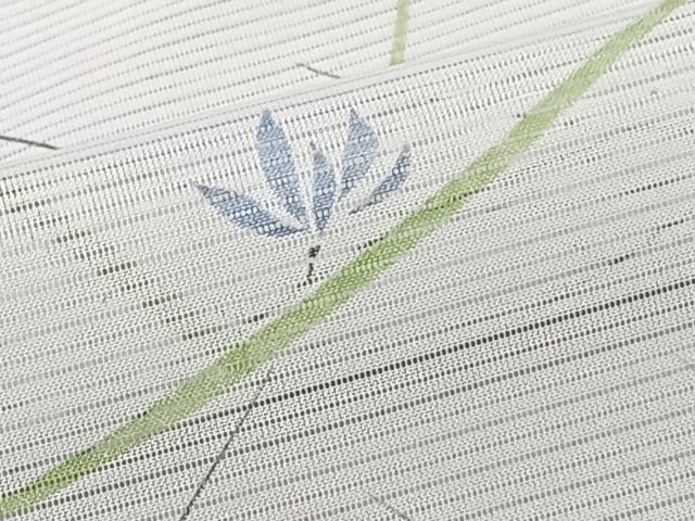 平和屋着物*夏物 小紋 絽 草花文 洗える着物 CABK8904xi