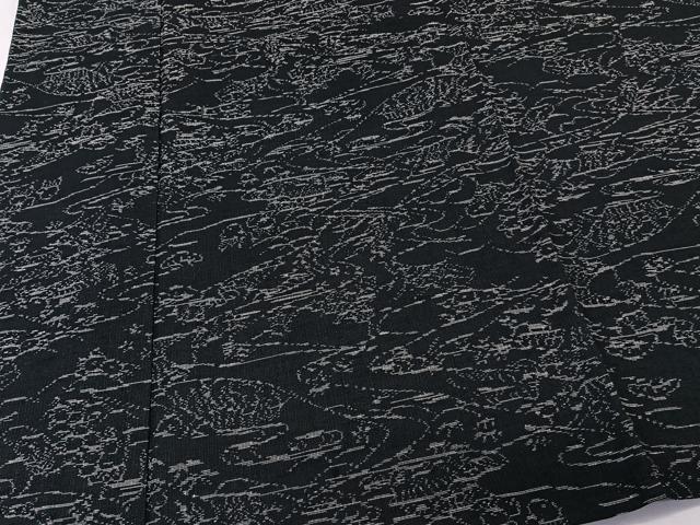 平和屋着物*夏物 紬 紗 風景文 黒地 正絹 逸品 CABK8916xi