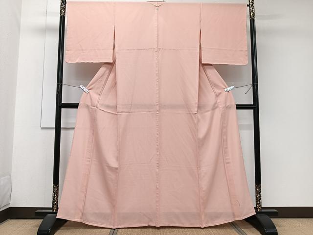 平和屋着物*夏物 色無地 絽 珊瑚色 正絹 逸品 未使用 CABK8920xi