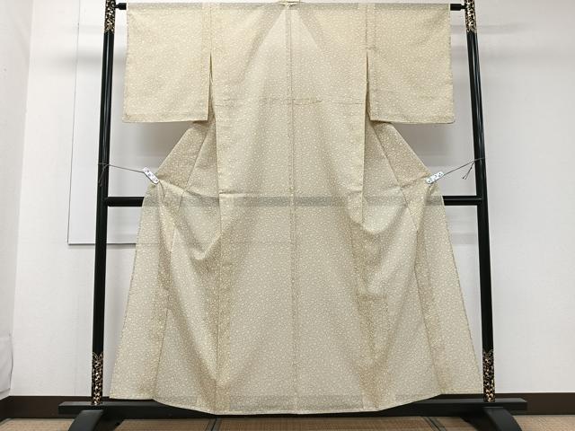 平和屋着物*夏物 小紋 絽 花唐草文 洗える着物 CABK8951xi