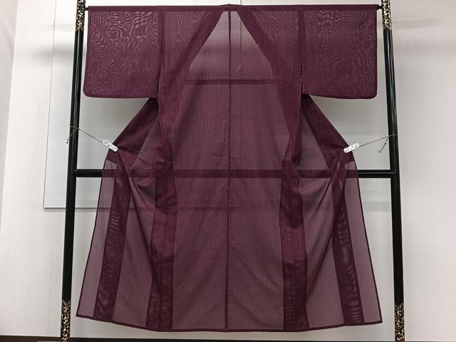 平和屋着物*夏物 小紋 絽 枝蕾文様 洗える着物 CABK8952xi