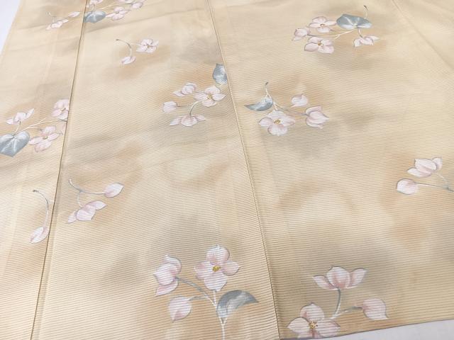 平和屋着物*夏物 小紋 絽 草花文 さんび謹製 洗える着物 CABK8958xi