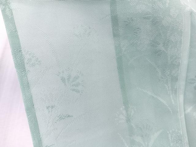 平和屋着物*夏物 色無地 草花紋紗 錆青磁色 正絹 逸品 未使用 CABK8961xi