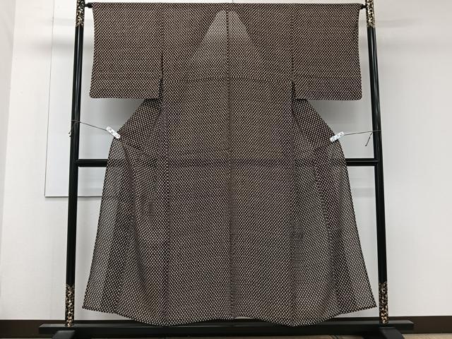 平和屋着物*夏物 小紋 絽 ドット柄 正絹 逸品 未使用 CABK8964xi