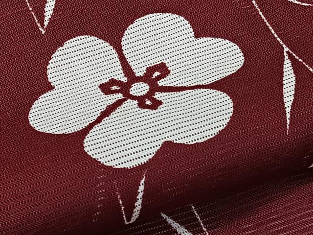 平和屋着物*夏物 小紋 絽 間道草花文 洗える着物 CABK8965xi
