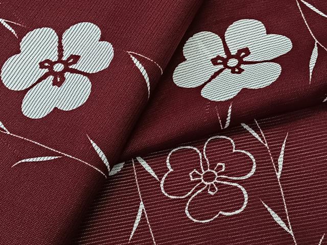平和屋着物*夏物 小紋 絽 間道草花文 洗える着物 CABK8965xi