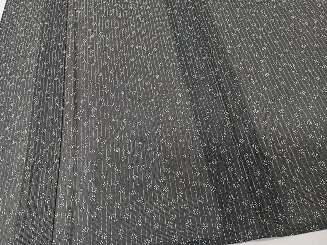 平和屋着物*夏物 小紋 絽 縞花文 洗える着物 CABK8968xi