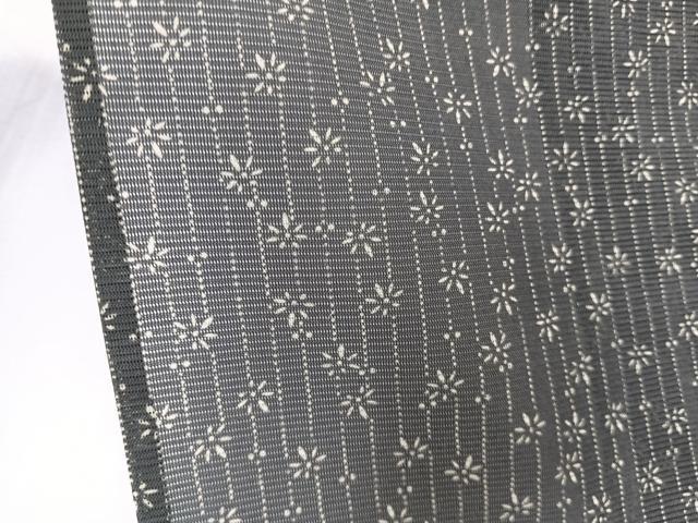 平和屋着物*夏物 小紋 絽 縞花文 洗える着物 CABK8968xi
