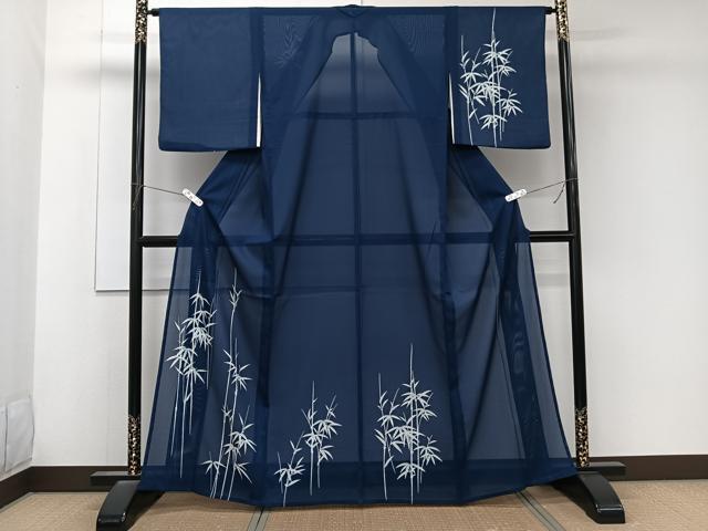 平和屋着物*夏物 訪問着 絽 笹竹文 洗える着物 CABK8975xi