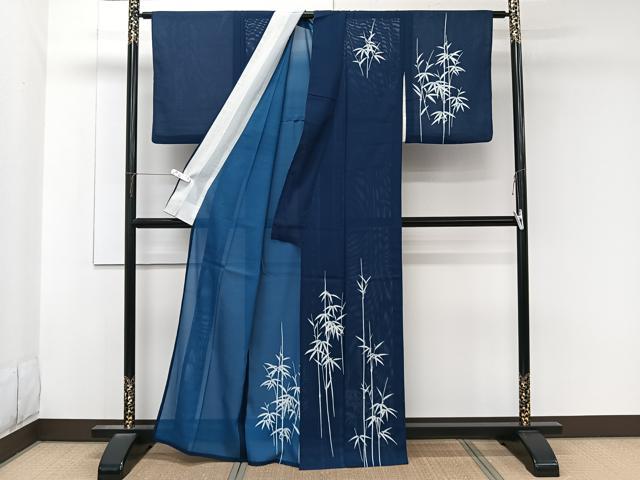 平和屋着物*夏物 訪問着 絽 笹竹文 洗える着物 CABK8975xi