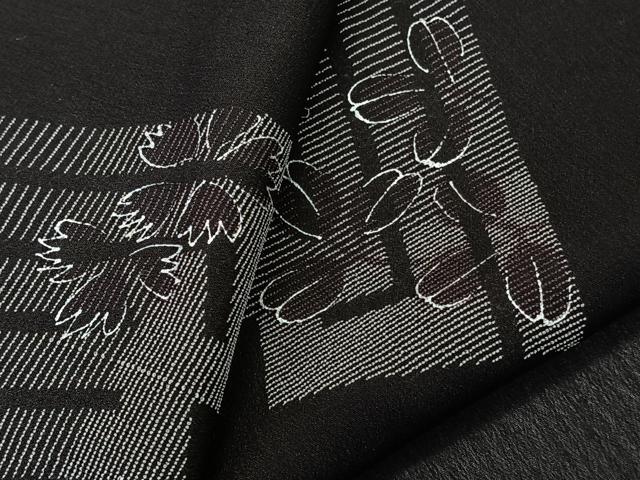 平和屋着物*夏物 お召 紗 色紙花文 正絹 逸品 CABK8981xi