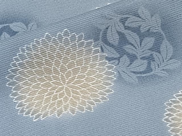 平和屋着物*夏物 小紋 絽 草菊文 洗える着物 CABK8985xi