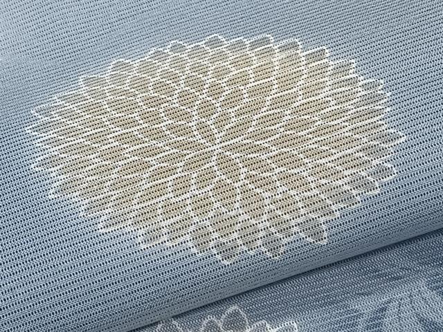平和屋着物*夏物 小紋 絽 草菊文 洗える着物 CABK8985xi