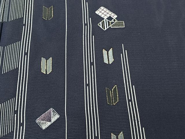 平和屋着物*夏物 訪問着 絽 刺繍 色紙矢羽文 金彩 正絹 逸品 CABK8986xi