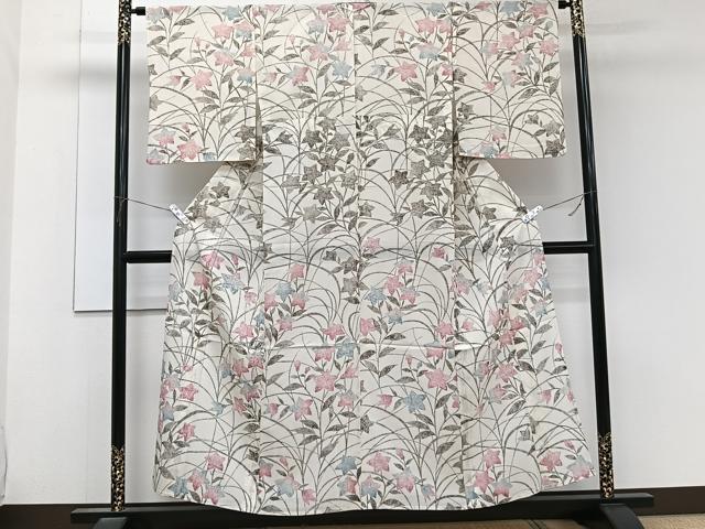 平和屋着物*夏物 訪問着 絽 ろうけつ染め 枝草花文 正絹 逸品 CABK8989xi
