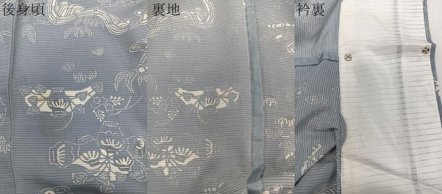 平和屋着物*夏物 小紋 絽 型染め 風景文 正絹 逸品 CABK8994xi