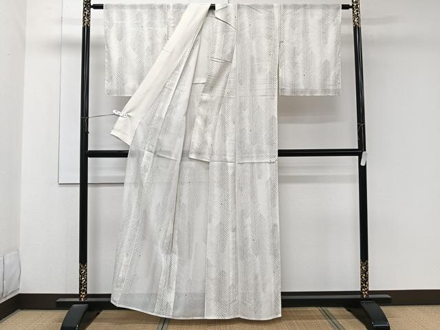 平和屋着物*夏物 小紋 絽 松柄 洗える着物 CABK9012xi