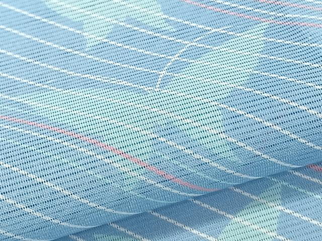 平和屋着物*夏物 小紋 絽 斜線舞蝶文 洗える着物 CABK9015xi