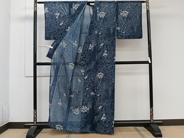 平和屋着物*夏物 小紋 絽 草花文 高島屋扱い 洗える着物 未使用 CABK9019xi
