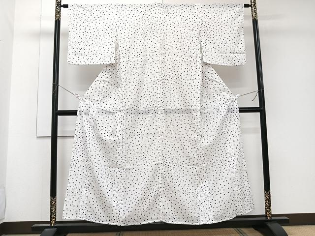 平和屋着物*夏物 小紋 絽 あられ文 洗える着物 CABK9025xi