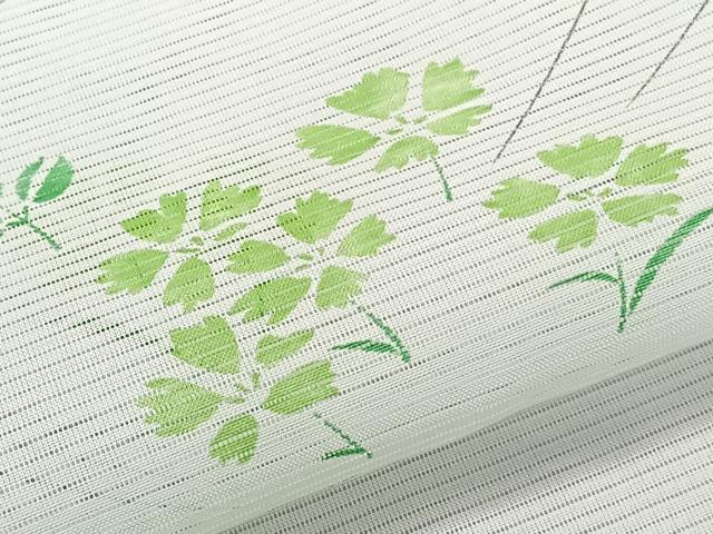 平和屋着物*夏物 小紋 絽 流水草花文 洗える着物 CABK9026xi