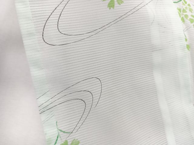 平和屋着物*夏物 小紋 絽 流水草花文 洗える着物 CABK9026xi