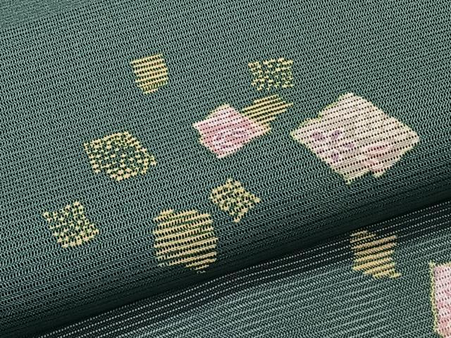 平和屋着物*夏物 小紋 絽 色紙花文 洗える着物 CABK9038xi