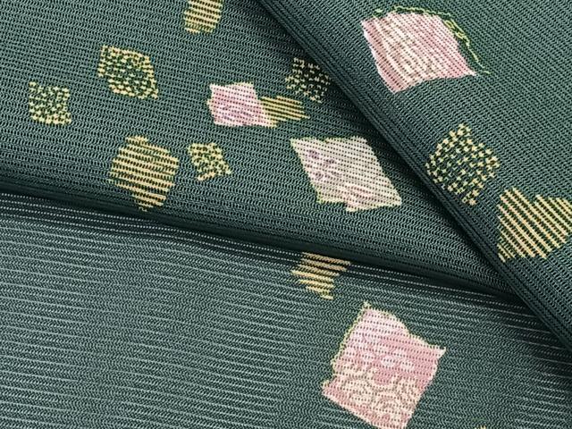 平和屋着物*夏物 小紋 絽 色紙花文 洗える着物 CABK9038xi