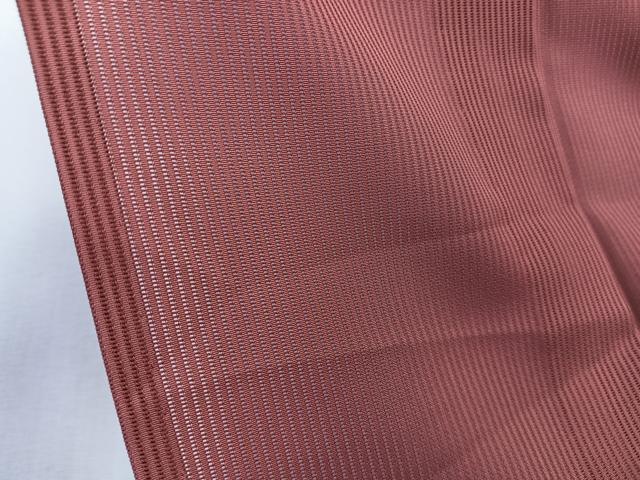 平和屋着物*夏物 色無地 縦絽 真赫色 正絹 逸品 CABK9047xi