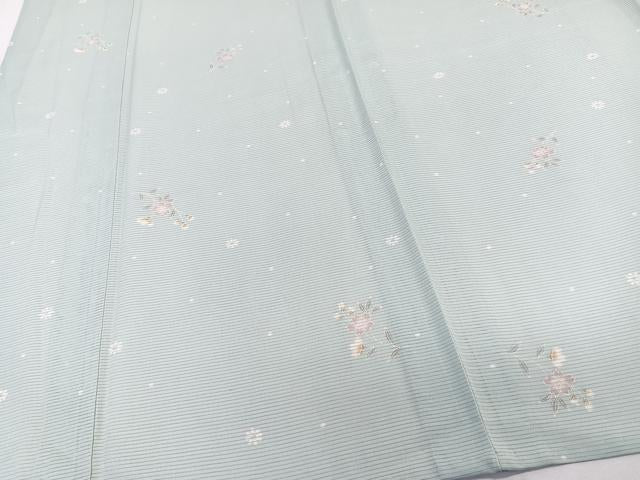 平和屋着物*夏物 小紋 絽 草花文 正絹 逸品 未使用 CABK9049xi
