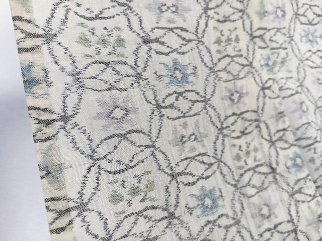 平和屋着物*夏物 本場小千谷縮 花丸文 麻 逸品 CABK9065xi