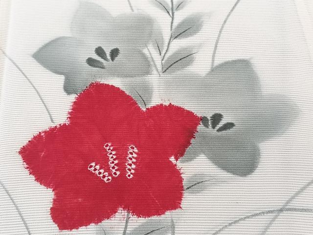平和屋着物*夏物 訪問着 絽 手描き 草花文 正絹 逸品 CABK9066xi