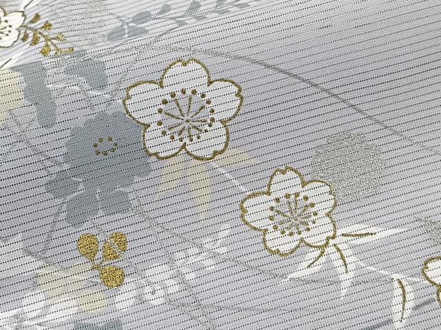 平和屋着物*夏物 訪問着 絽 草花文 金銀彩 洗える着物 CABK9068xi