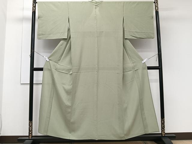平和屋着物*夏物 色無地 絽 山葵色 正絹 逸品 CABK9072xi