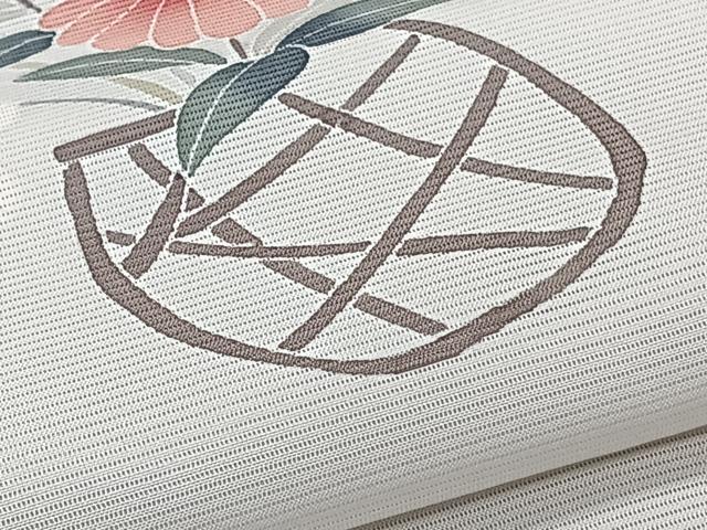 平和屋着物*夏物 訪問着 絽 草花文 正絹 逸品 CABK9073xi