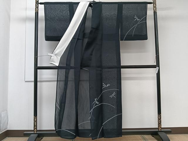 平和屋着物*夏物 訪問着 紗紬 絞り トンボ 正絹 逸品 CABK9083xi