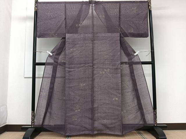 平和屋着物*夏物 絹芭蕉 トンボ 正絹 逸品 CABK9086xi