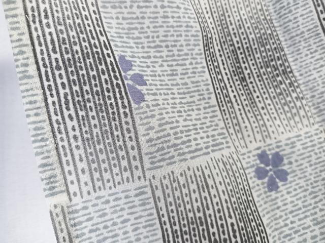平和屋着物*夏物 小紋 紗 色紙花文 洗える着物 CABK9091xi