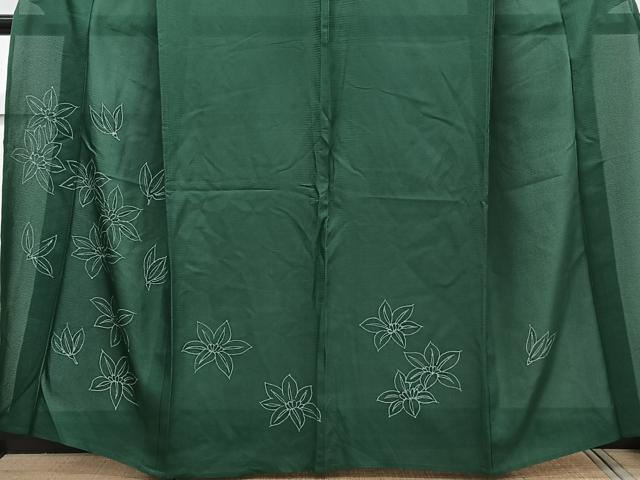 平和屋着物*夏物 訪問着 絽 草花文 銀彩 正絹 逸品 CABK9120xi