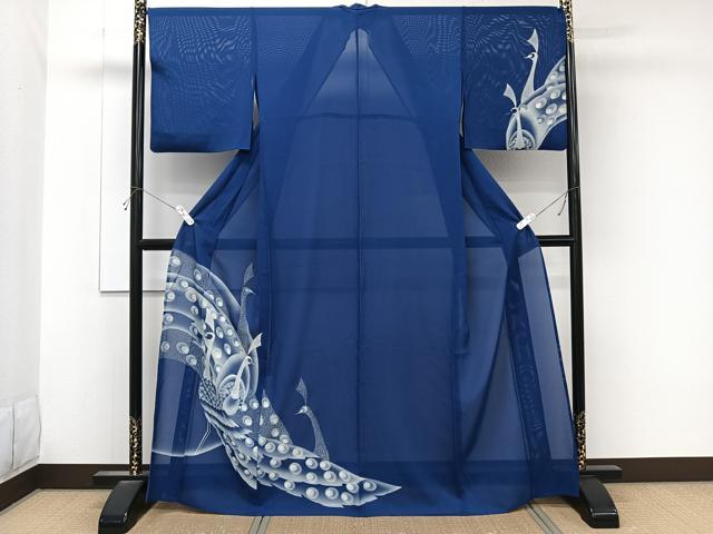 平和屋着物*夏物 訪問着 絽 孔雀 正絹 逸品 CABK9121xi