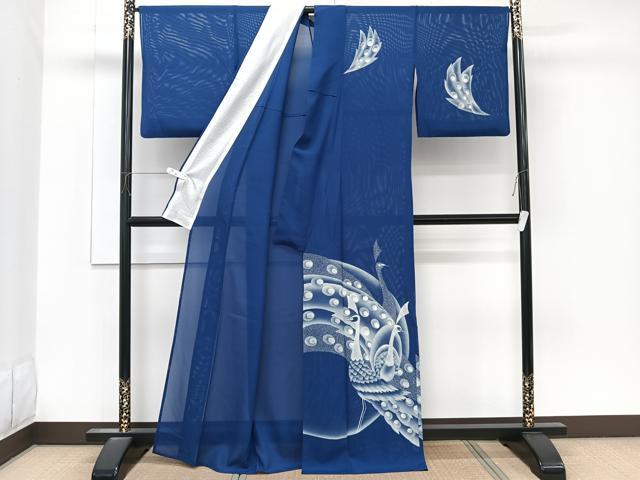 平和屋着物*夏物 訪問着 絽 孔雀 正絹 逸品 CABK9121xi